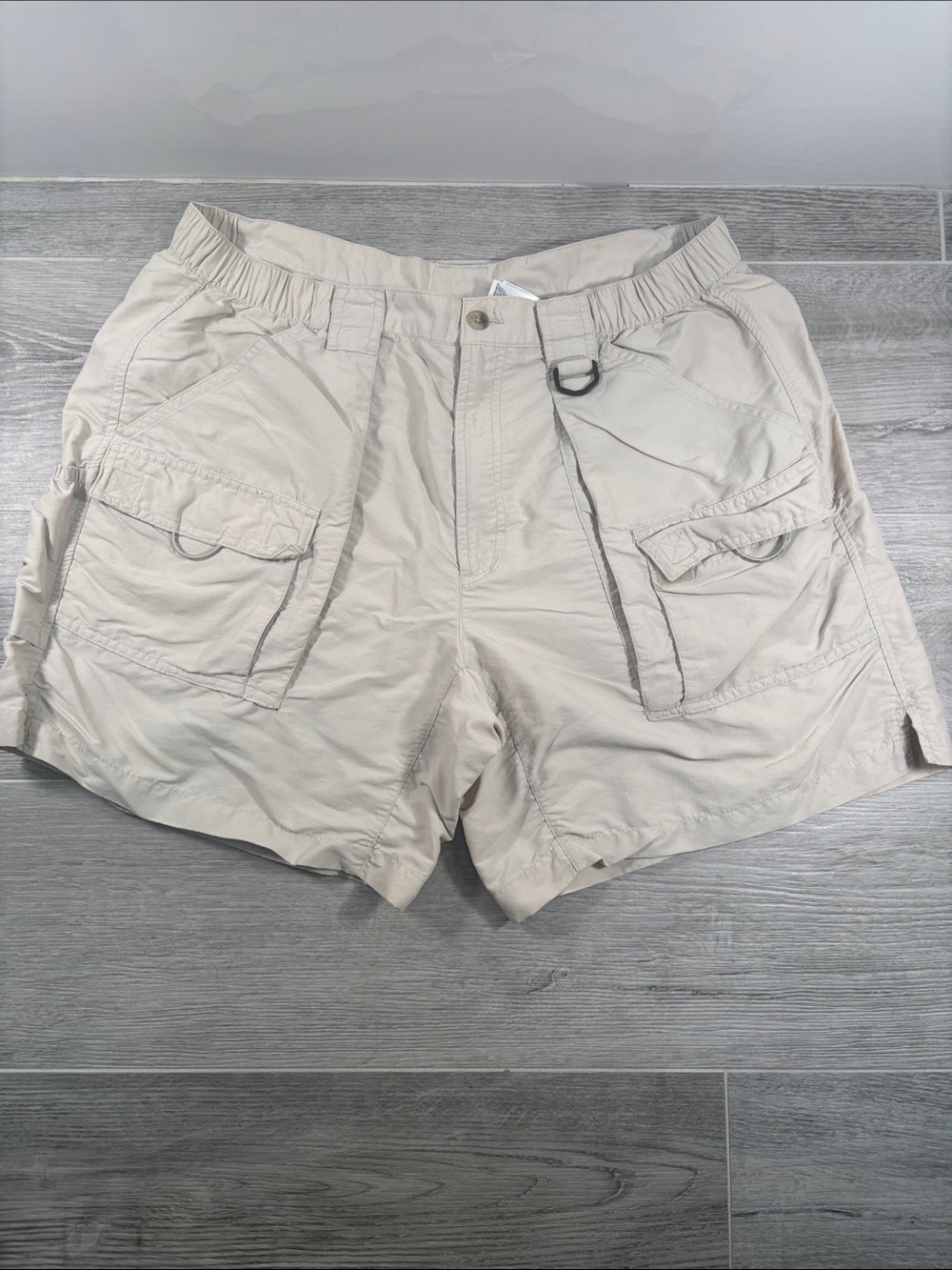 Columbia PFG Nylon Cargo Shorts Tan Fishing Hiking Men’s L